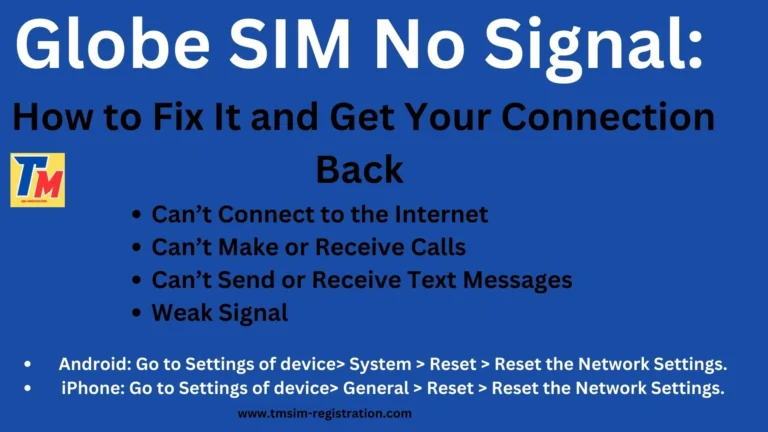 Globe SIM No Signal