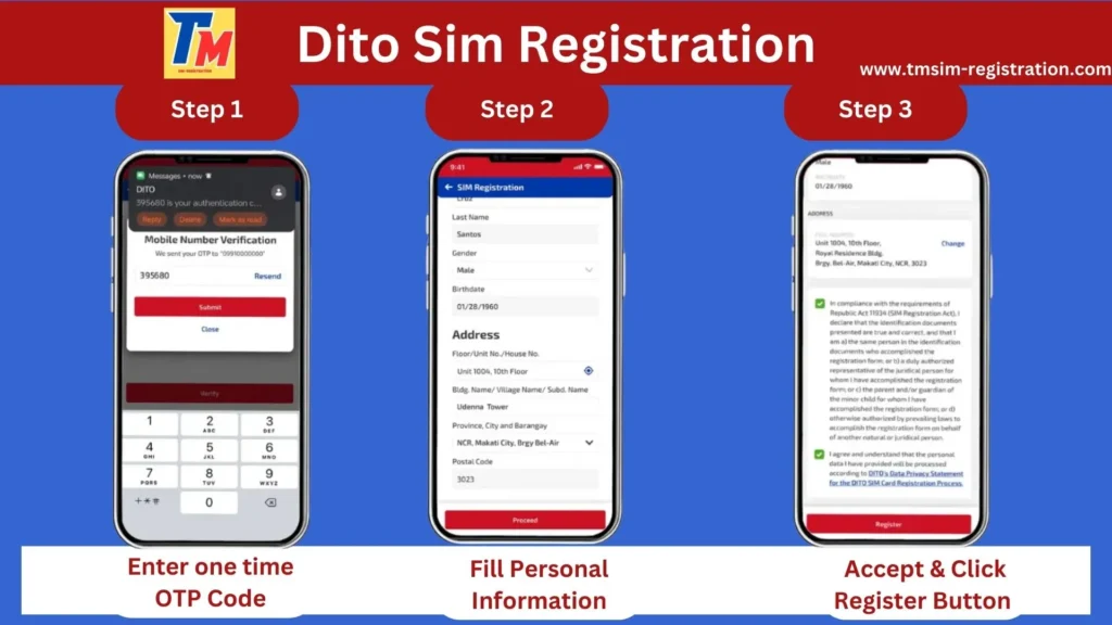 DITO SIM Registration via App