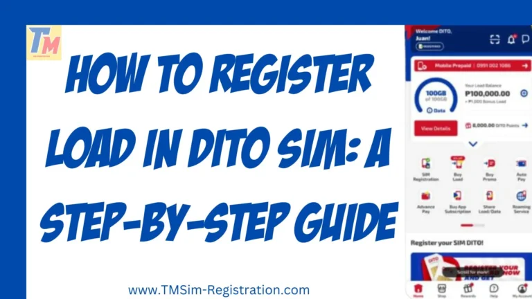 How to Register Load in DITO SIM