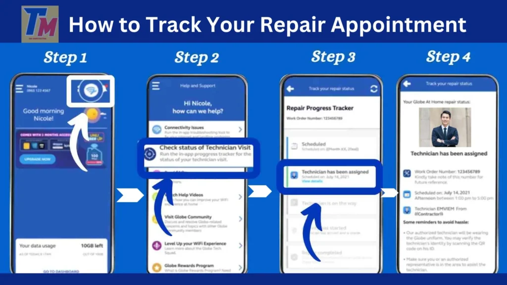 How to Track Your Repair Globe Appointment